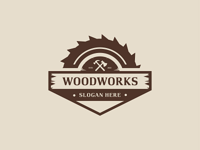 Classic vintage logo for woodwork company