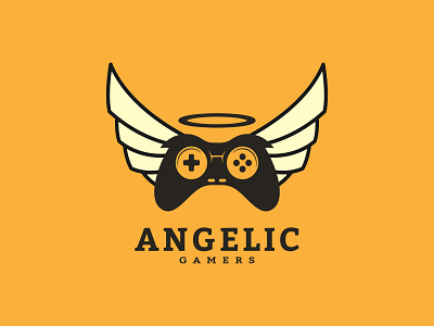 Angelic gamers vector logo design design development logo vector