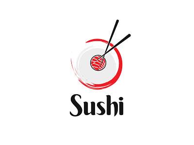 For Oriental japanese restaurant Sushi logo design delicious design logo vector