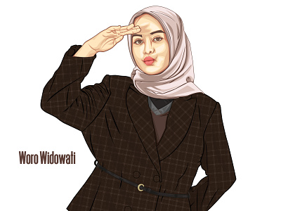 woro widowati vector face illustration vector vectorwajah worowidowati