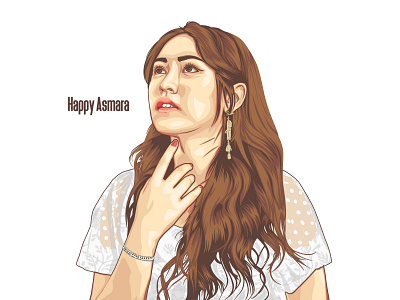 Happy Asmara vector artist face happyasmara illustration indonesia vector wajah