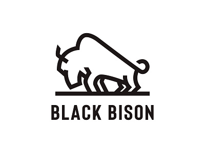 American buffalo vector icon illustration cow design logo vector