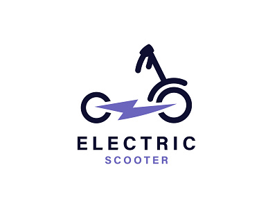 electric scooter vector icon logo design design energy logo vector