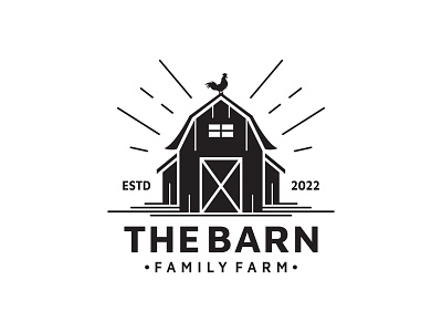 family farm vintage retro logo design country design logo vector