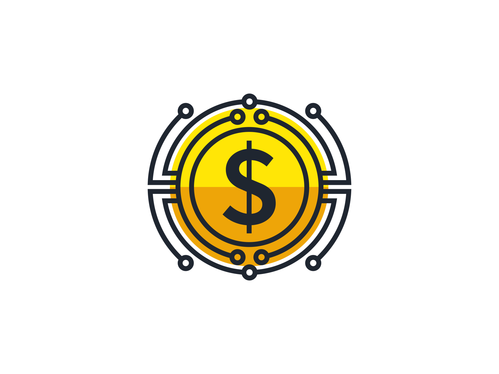 Digital coin money vector icon logo design by vexperlogo on Dribbble