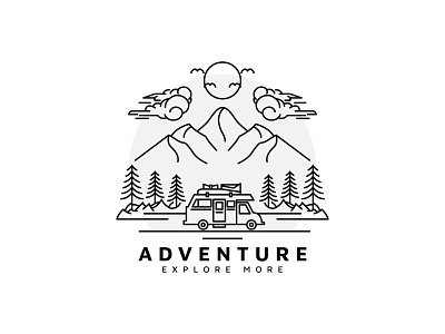 Camper van logo design