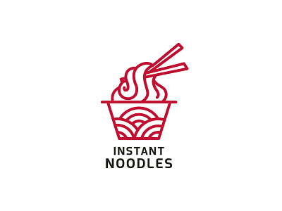 Ramen cup logo design illustration, japanese food icon vector design dish logo vector