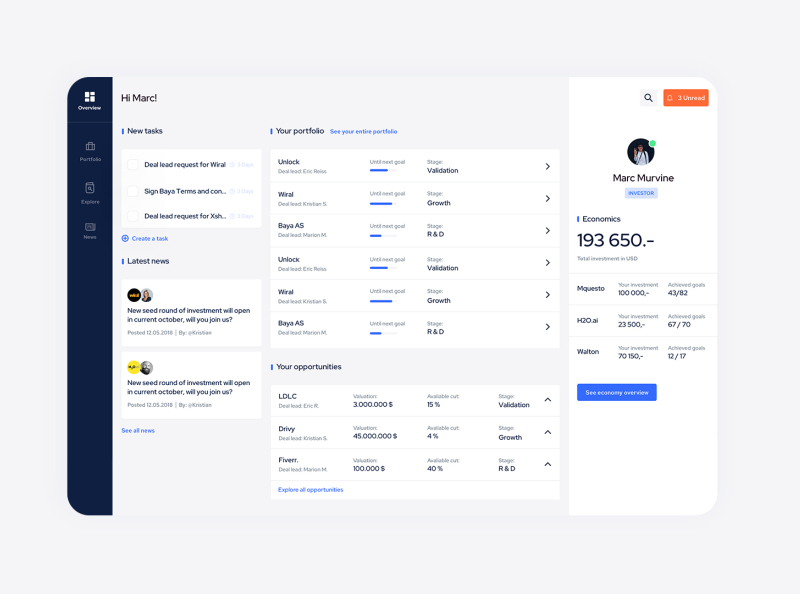 Dashboard for Crowdworks by Marion Murvine on Dribbble