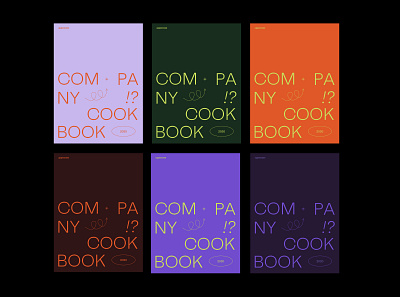 Company cookbook branding design illustration typography ui