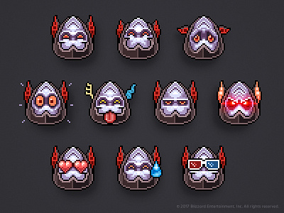 Alarak Emojis blizzard emojis game heroes of the storm pixel art starcraft