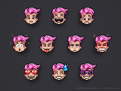 Zarya Emojis blizzard emojis game heroes of the storm overwatch pixel art