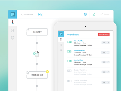 WorkFlows Web App app chart dashboard ipad iphone map menu mockup settings tool ui web