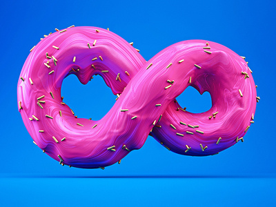 Sweet infinity 3d blue c4d colors donut illustration photomanipulation photoshop ping render sweet