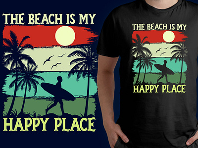 Summer T Shirt Design beach t shirt design graphic design illustration retro t shirt summer summer t shirt vector t shirt vintage t shirt