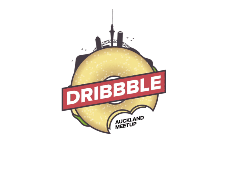 Auckland Dribbble Meetup Shot auckland bagel creo design dribbble food illustration ingredients meetup vend