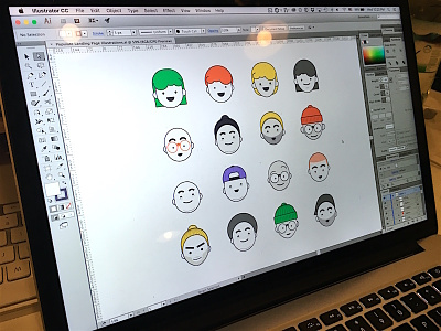 People. So many people. avatar chubby design faces illustration people product