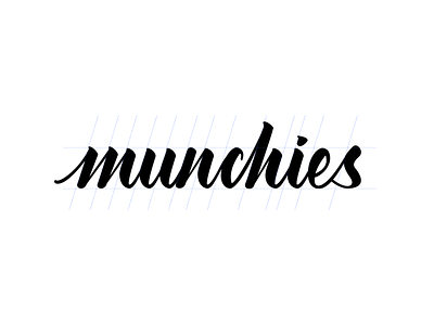 Munchies Hand Lettering and black custom hand lettering munchies script type typography white