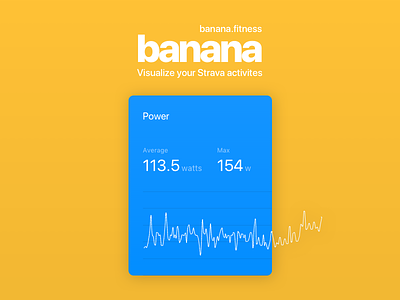 Banana - Now with Power Data app banana cycling design product responsive sports strava