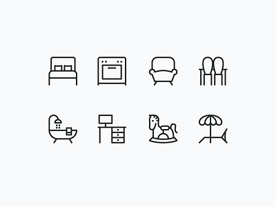 IKEA Icon Set dribbble icon set icon suite icons ikea illustration outline ui