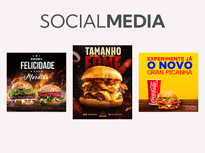 Social Media Burger (Mídias Sociais de Hamburgueria) design design photoshop graphic design photoshop social media social media design
