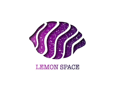 Lemon Space illustration layers logo purple