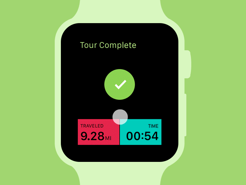 Komoot available for Apple Watch apple watch mobile interaction ux interface navigation tour ios 8 komoot animation gif best