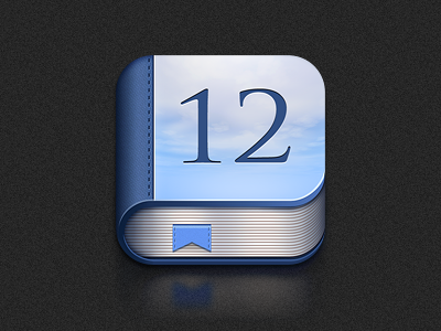 12 12 app best blue book bookmark catalog catalogue directory icon icons ios iphone pattern ribbon sky smart texture ui