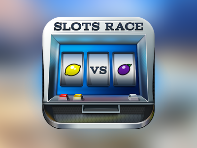Slots Race icon app best chrome fruit fruits game icon icons ios ipad iphone metal pattern race reel slot slot machine slots smart texture ui