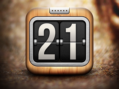 21 icon app best calendar clock countdown counter day flip flipper hour icon icons ios ipad iphone minute myday number organizer pattern texture time ui user interface watch week wood wooden wool