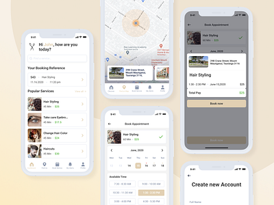 Hairdressing Salon App Design