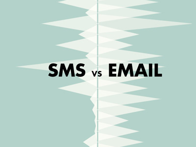 SMS vs Email data visualization processing report triangle