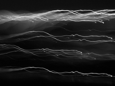 [34/42] black and white dot focus light line long exposure night photography