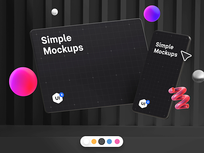 Simple Mockups 2.0 3d c4d cinema4d figma figmadesign icons interaction mock-up mockup ui