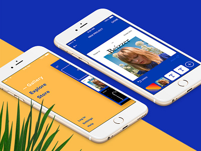 Slices App — SMM Banner Maker for iOS app behance concept interaction ios mobile photo editor ui ux visual content editor