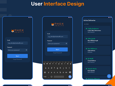 Interface Designs - Phox Health