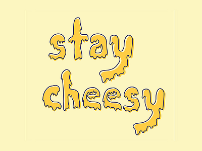 Cheesy Vector Lettering cheese cheesy hand lettering melting type vector yellow
