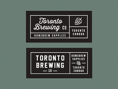 Toronto Brewing Co Woven Label beer brewing canada company homebrew hops label lockup toronto typography