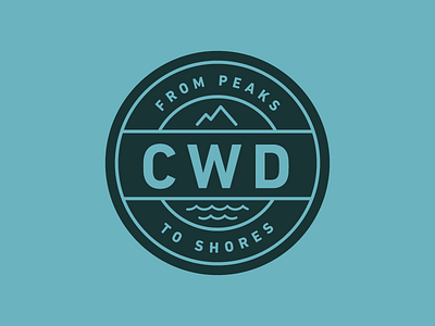 CWD Apparel Logo apparel apparel design brand collingwood cwd fashion fashion brand logo mountains ontario skiing surfing waves
