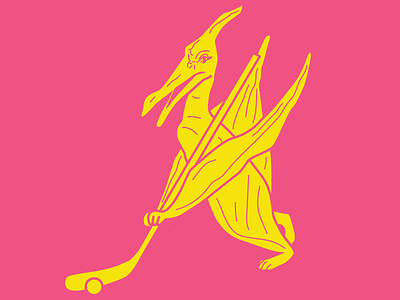 Pink Pterodactyls hockey illustration logo shirt sports vector