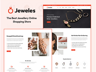 Jeweles - Online Shopping Store app branding design graphic design illustration logo typography ui ux vector web webdesign website