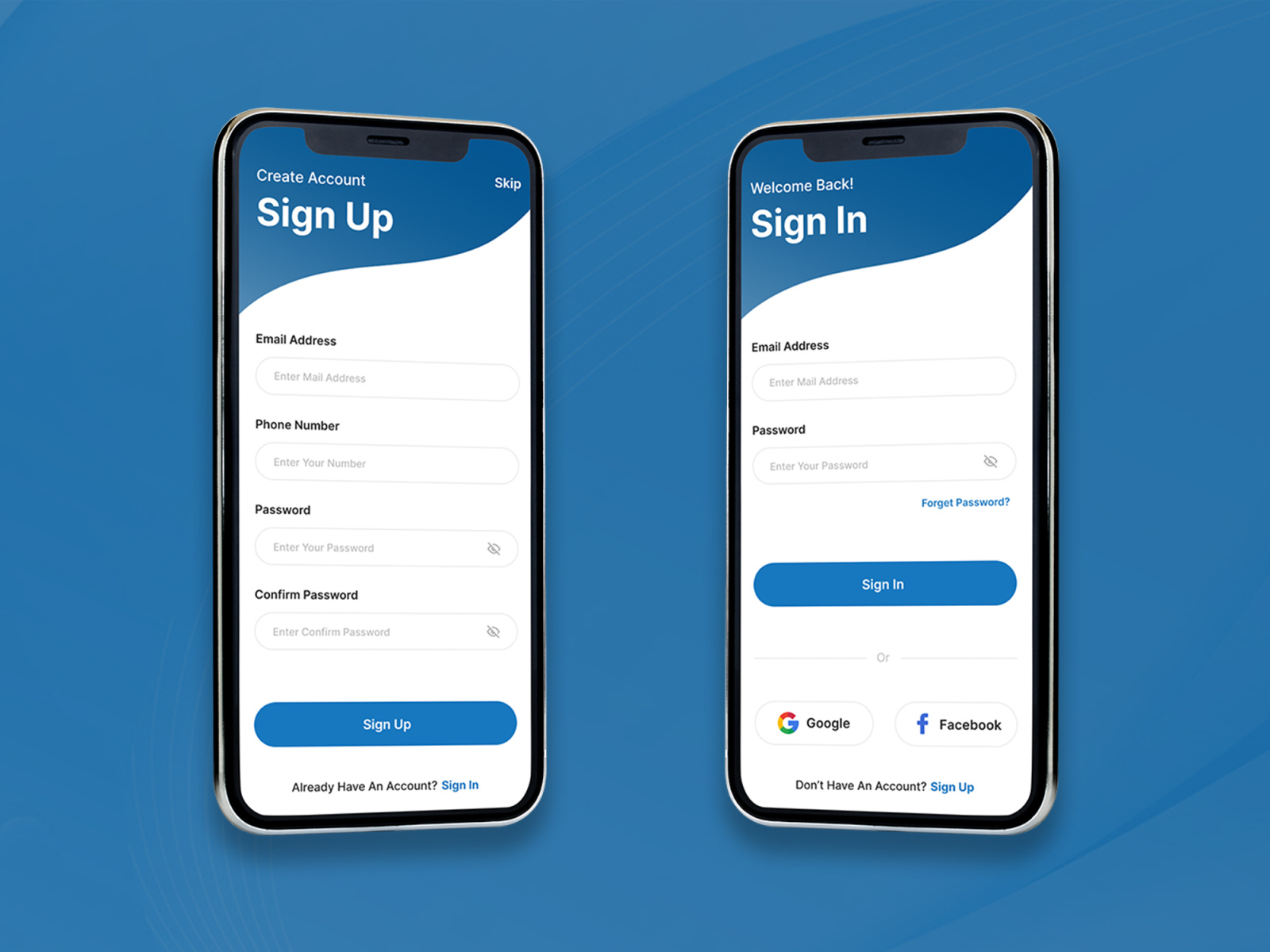 Login Sign Up UI Design by Codeash Infotech on Dribbble