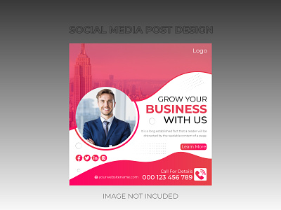 Social Media Post Design advertisement agency banner company corporate marketing modern post design social media