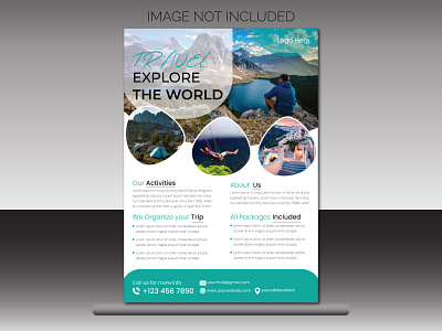 Travel Flyer Design Template advertisement creative modrn design presentation travel flyer