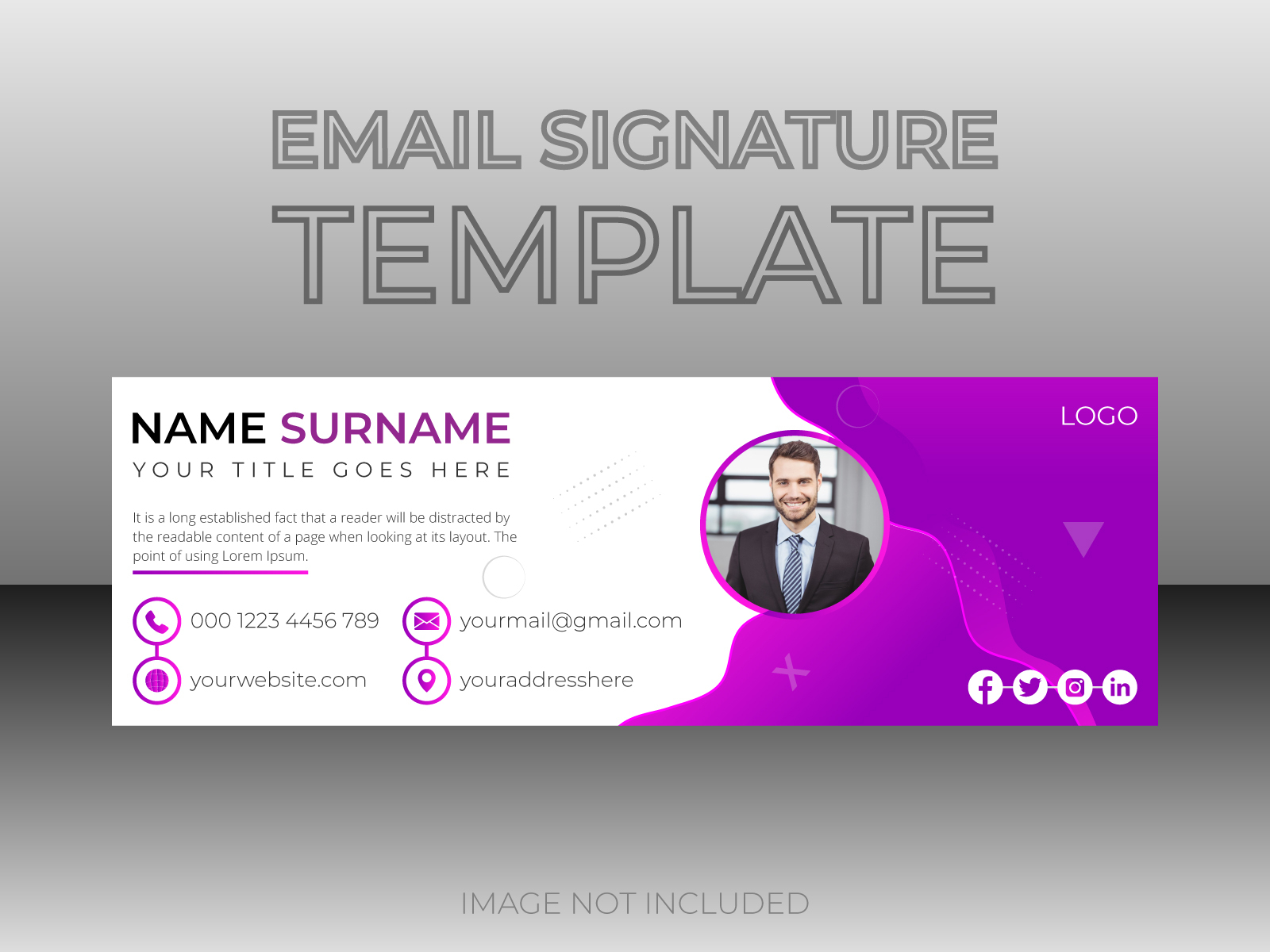 Modern Email Signature Template by Kamran Hossain on Dribbble