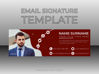 Email Signature Design Template e signature email signature design html identity marketing modern professional