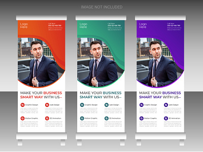 Business Roll Up Banner Design Template advertisement agency banner business company corporate markeitng modern poll up professional roll up banner stand