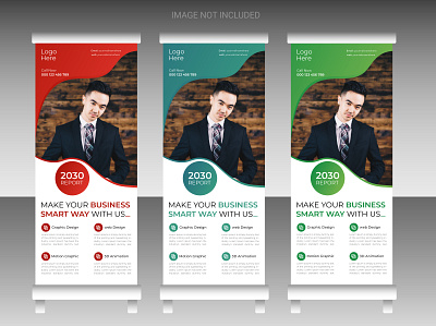 Modern Corporate Roll Up Banner Design Template