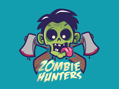 Zombie Hunters badge funny halloween hunter hunting hunting t shirt logo patch scout walker walking dead zombie