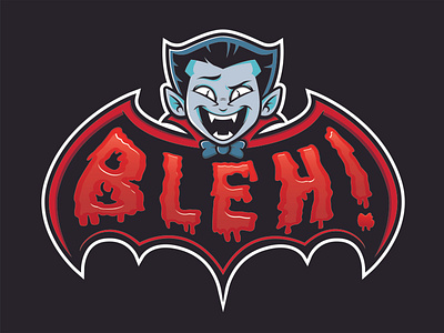BLEH! apparel batman batman v superman bleh costume dark shadows dracula halloween humor logo oden studios shirt spooky sticker trickortreat vampire