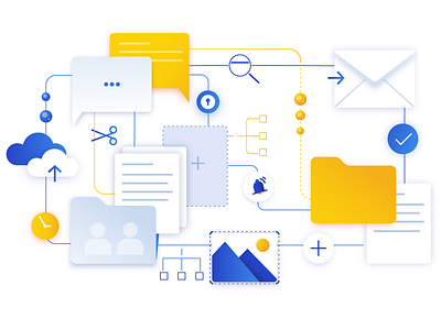 Content management system. Vector illustration